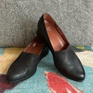 Dansko Wedge Slip on Shoes Womens 39 US 8.5 to 9  Black Shanda Casual Workwear